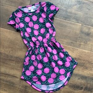 Rose design dress with pockets